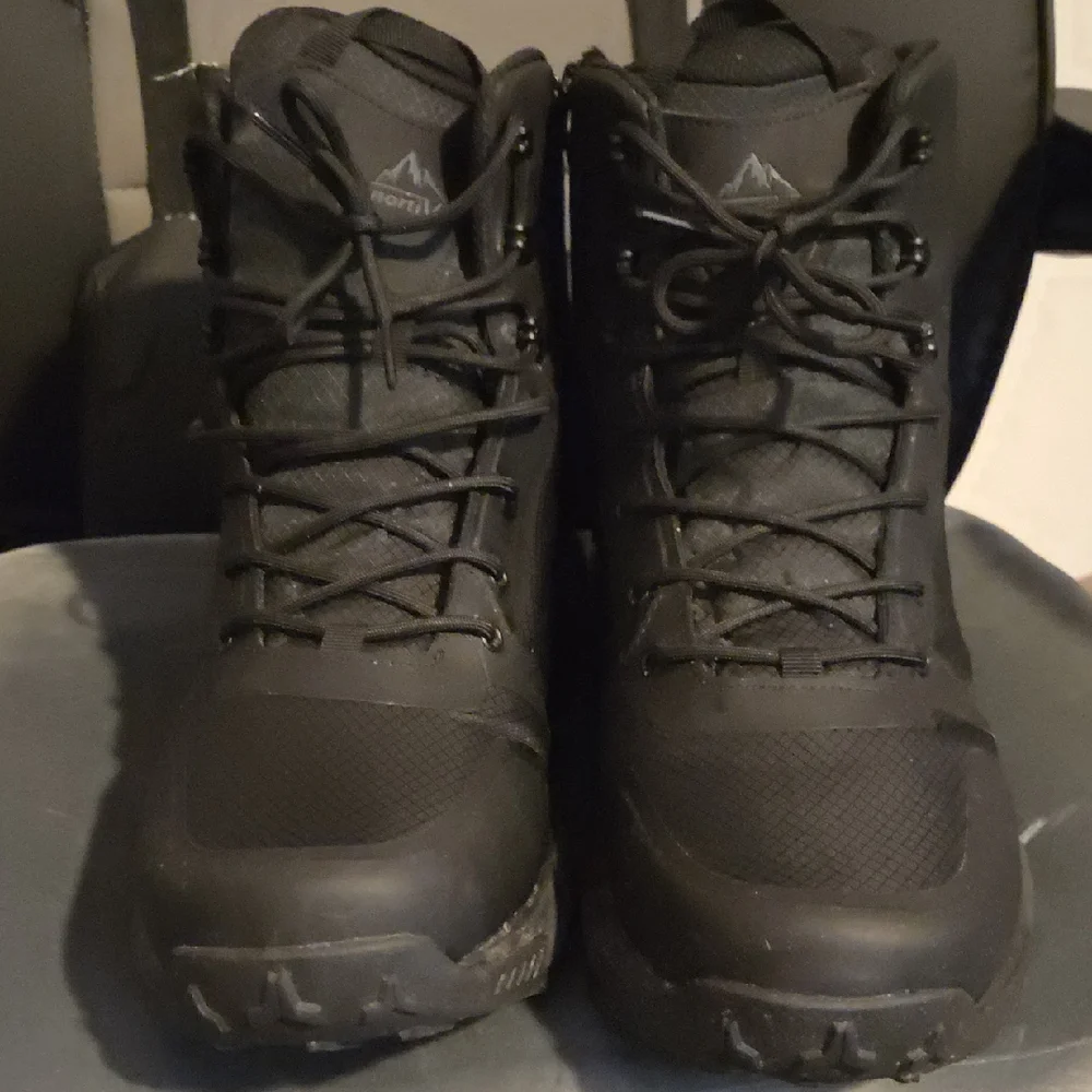 Men's All-Black Waterproof Trail Boots - Unknown Brand